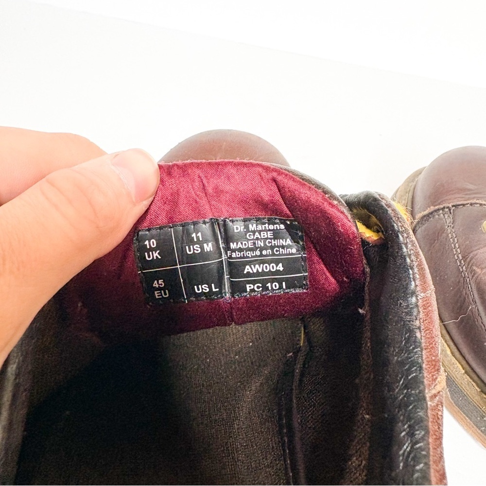 VTG Dr. Martens Gabe Dark Brown Chunky Y2K 90’s Leather Men's Oxfords 11 - Picture 5 of 5